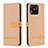 Leather Case Stands Flip Cover Holder B16F for Xiaomi Redmi 10 Power Gold