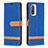 Leather Case Stands Flip Cover Holder B16F for Xiaomi Redmi K40 5G Blue