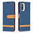 Leather Case Stands Flip Cover Holder B16F for Xiaomi Redmi K40 5G Navy Blue