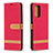 Leather Case Stands Flip Cover Holder B16F for Xiaomi Redmi Note 10 Pro 4G Red