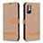 Leather Case Stands Flip Cover Holder B16F for Xiaomi Redmi Note 10T 5G