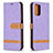 Leather Case Stands Flip Cover Holder B16F for Xiaomi Redmi Note 11 SE India 4G Clove Purple