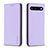 Leather Case Stands Flip Cover Holder B17F for Google Pixel 7 5G Clove Purple