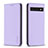 Leather Case Stands Flip Cover Holder B17F for Google Pixel 7 Pro 5G Clove Purple