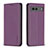 Leather Case Stands Flip Cover Holder B17F for Google Pixel 7a 5G Purple