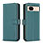 Leather Case Stands Flip Cover Holder B17F for Google Pixel 8a 5G Green