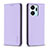 Leather Case Stands Flip Cover Holder B17F for Huawei Honor X7a Clove Purple