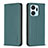 Leather Case Stands Flip Cover Holder B17F for Huawei Honor X7a Green