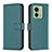 Leather Case Stands Flip Cover Holder B17F for Motorola Moto Edge (2023) 5G Green