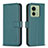 Leather Case Stands Flip Cover Holder B17F for Motorola Moto Edge 40 5G Green