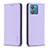 Leather Case Stands Flip Cover Holder B17F for Motorola Moto Edge 40 Neo 5G Clove Purple