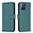 Leather Case Stands Flip Cover Holder B17F for Motorola Moto G Play Gen 2 Green