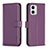 Leather Case Stands Flip Cover Holder B17F for Motorola Moto G73 5G