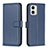 Leather Case Stands Flip Cover Holder B17F for Motorola Moto G73 5G