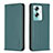 Leather Case Stands Flip Cover Holder B17F for Oppo A2 5G Green