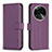 Leather Case Stands Flip Cover Holder B17F for Oppo Find X6 5G Purple