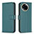 Leather Case Stands Flip Cover Holder B17F for Realme V50 5G Green