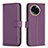 Leather Case Stands Flip Cover Holder B17F for Realme V50 5G Purple