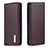 Leather Case Stands Flip Cover Holder B17F for Samsung Galaxy A51 5G Brown