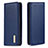 Leather Case Stands Flip Cover Holder B17F for Samsung Galaxy Note 10 5G Blue