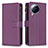 Leather Case Stands Flip Cover Holder B17F for Xiaomi Civi 3 5G Purple