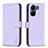 Leather Case Stands Flip Cover Holder B17F for Xiaomi Poco C65 Clove Purple