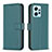 Leather Case Stands Flip Cover Holder B17F for Xiaomi Redmi Note 12 4G Green