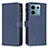 Leather Case Stands Flip Cover Holder B17F for Xiaomi Redmi Note 13 Pro 5G Blue