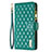 Leather Case Stands Flip Cover Holder B18F for Oppo A2 5G Green