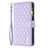 Leather Case Stands Flip Cover Holder B18F for Oppo A2 5G Purple