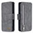 Leather Case Stands Flip Cover Holder B18F for Samsung Galaxy A31 Gray