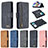 Leather Case Stands Flip Cover Holder B18F for Samsung Galaxy M40S