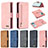 Leather Case Stands Flip Cover Holder B18F for Samsung Galaxy M60s