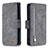 Leather Case Stands Flip Cover Holder B18F for Samsung Galaxy M60s Gray