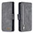 Leather Case Stands Flip Cover Holder B18F for Samsung Galaxy M80S Gray