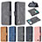 Leather Case Stands Flip Cover Holder B18F for Samsung Galaxy S10 Lite