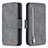 Leather Case Stands Flip Cover Holder B18F for Samsung Galaxy S20 5G Gray