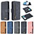 Leather Case Stands Flip Cover Holder B18F for Samsung Galaxy S20 Plus