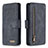 Leather Case Stands Flip Cover Holder B18F for Samsung Galaxy S20 Plus Black