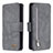 Leather Case Stands Flip Cover Holder B18F for Samsung Galaxy S20 Plus Gray