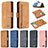 Leather Case Stands Flip Cover Holder B18F for Samsung Galaxy S20 Ultra 5G