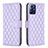 Leather Case Stands Flip Cover Holder B19F for Motorola Moto G Play (2023) Purple