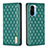 Leather Case Stands Flip Cover Holder B19F for Xiaomi Mi 11i 5G Green