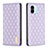 Leather Case Stands Flip Cover Holder B19F for Xiaomi Poco C51 Purple