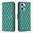 Leather Case Stands Flip Cover Holder B19F for Xiaomi Poco F5 5G Green