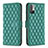 Leather Case Stands Flip Cover Holder B19F for Xiaomi POCO M3 Pro 5G Green