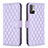 Leather Case Stands Flip Cover Holder B19F for Xiaomi POCO M3 Pro 5G Purple