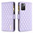 Leather Case Stands Flip Cover Holder B19F for Xiaomi Redmi 10 4G Purple