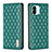 Leather Case Stands Flip Cover Holder B19F for Xiaomi Redmi A2 Plus Green