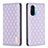 Leather Case Stands Flip Cover Holder B19F for Xiaomi Redmi K40 Pro 5G Purple